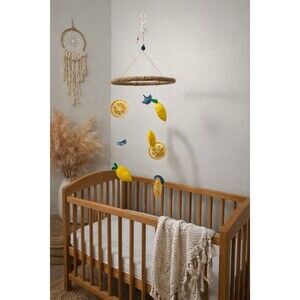 Blue Lemonade” Lemons/Floral Baby Mobile | Nursery Decor | Baby Shower Gifts